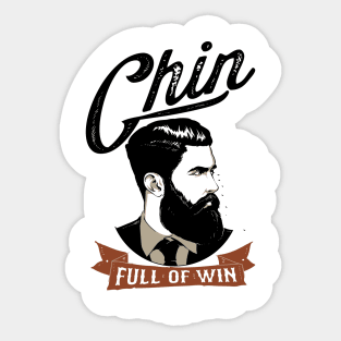 Chin Full of Win Sticker